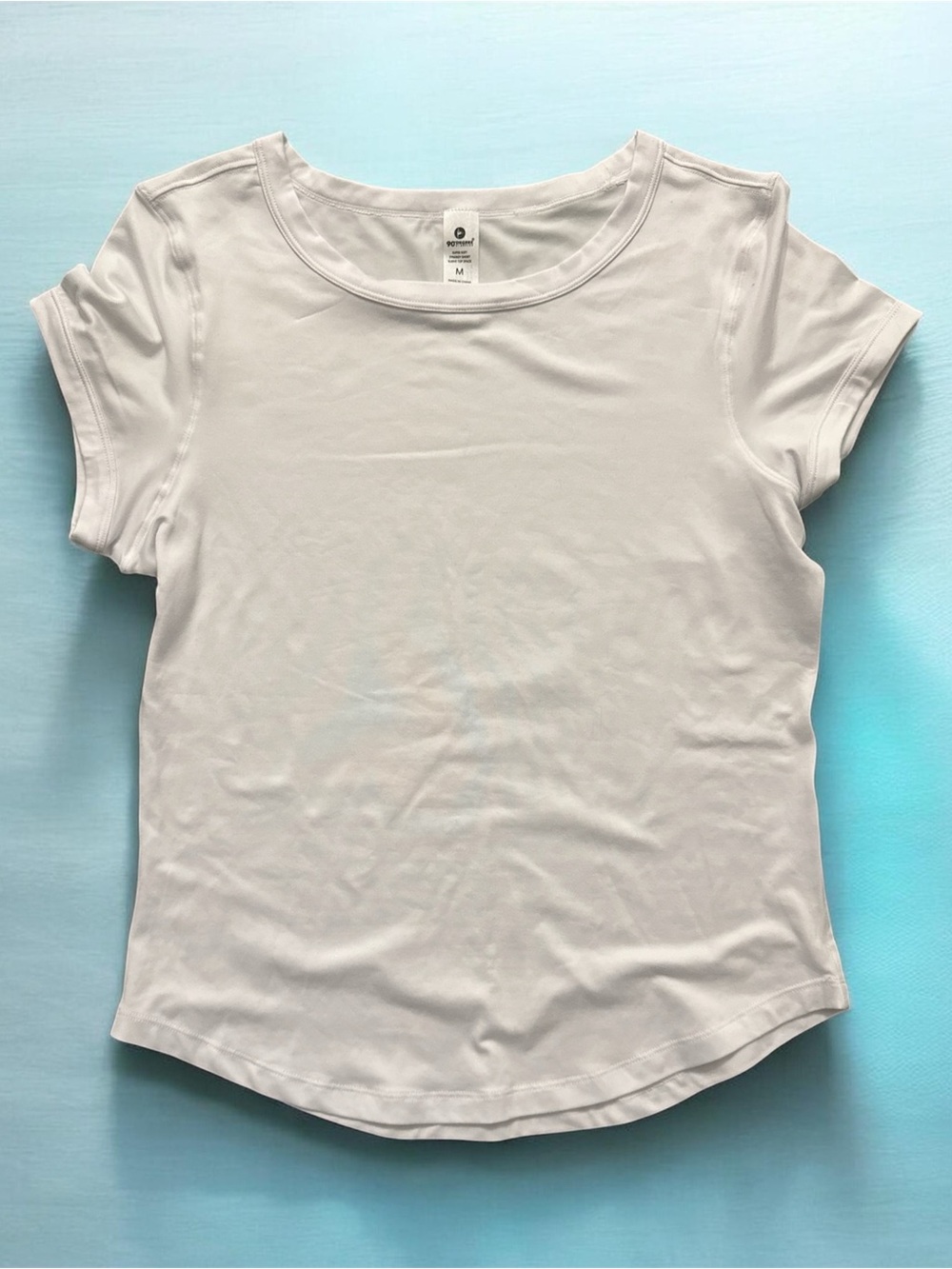90 Degree By Reflex White Scoop Neck Short Sleeve Tee